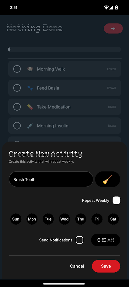 Nothing Done App Screenshot 02